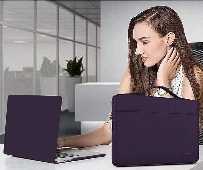 MOSISO Compatible with MacBook Air 13 inch Case M5 2026 M4 2025 M3 M2 2024-2022 A3449 A3240 A3113 A2681,Hard Shell&Sleeve Bag&Keyboard Skin&Webcam Cover&ScreenFilm for MacBook Air 13.6, Plum Purple