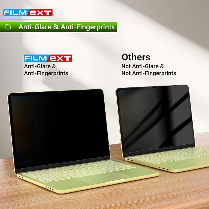 FILMEXT Privacy Screen for Macbook Neo 13 inch (2026, A18 Pro), Removable Mac neo 13" Privacy Screen Shield Anti-Spy/Blue Light/Anti Glare/Bubble Free/Easy On/Off