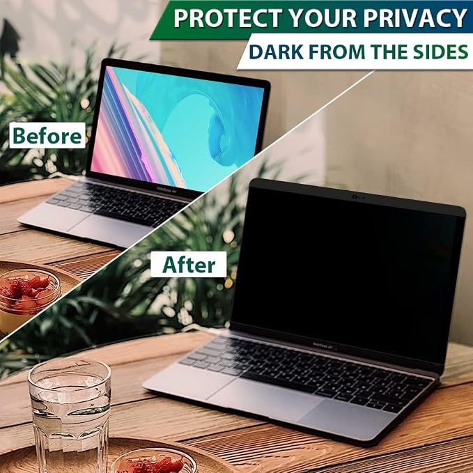 STARY Magnetic Privacy Screen for MacBook Pro 13 Inch (2016-2022,M1,M2) & MacBook Air 13 Inch(2018-2021,M1) Removable Laptop Privacy Filter Shield and Matte Anti-Glare Blue Light Protector