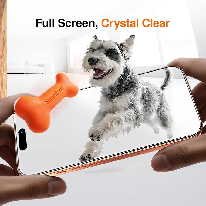 SMARTDEVIL 2 Pack Screen Protector for iPhone 17 Pro, 9H Hardness Military Grade Shatterproof HD Clear Tempered Glass, Easy to Install, Auto Bubble-Free and Dust-Free Box, Case Friendly