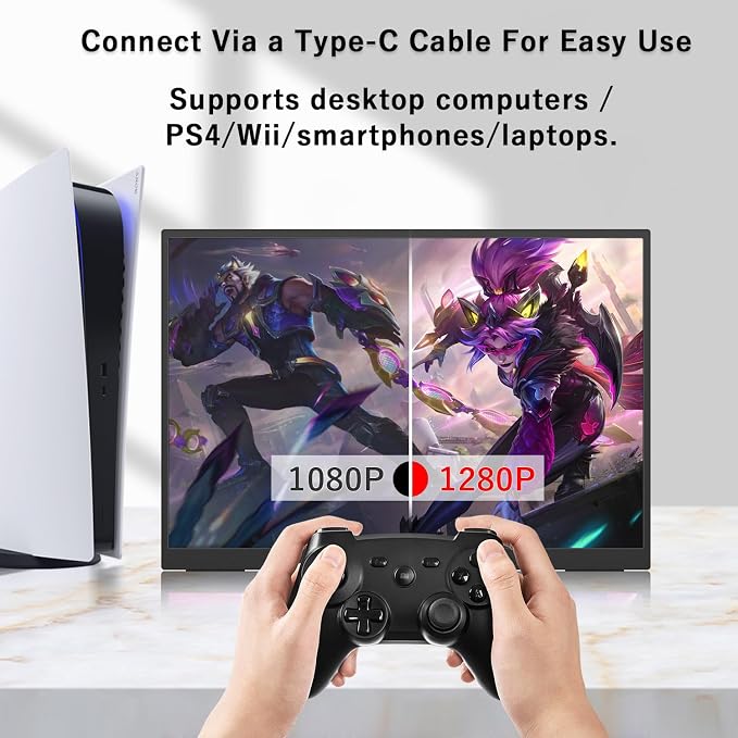 Portable Monitor 10.5'' 1920x1280 Second External Monitor for Laptop 3:2,100％sRGB,w/45° Adjustable Stand,HDMI USB-C Computer Display for Laptop PC Phone Mac