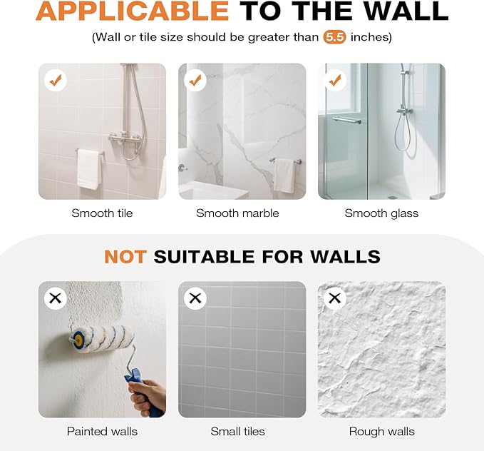 Tokokimo Shower Foot Rest for Shaving Legs, Pedicure Foot Rest for Inside Shower, Shaving Stool No Drilling is Needed Non-Slip Bathroom Pedal, Suitable for Smooth Tiles, Smooth Marble, Smooth Glass