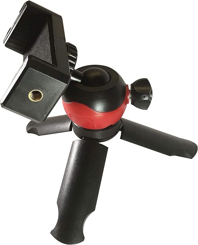 Vidpro TT-8 Mini Tripod and Handgrip with Ball Head for Smartphones and Cameras. for Camcorders, Small DSLRs, Mirrorless and Phones. Shoe Mount for attaching Lights and Mics. Zoom Video Conferencing