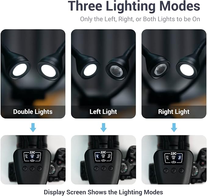 JJC 10-Level Brightness LED Macro Arm Light, CRI 95+ 5600K Macro Photography Lighting with USB-C Charging for Canon Nikon Sony Olympus Pentax DSLR Camera for Insert Plant Jewelry Close Up Shooting
