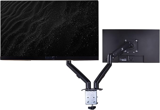 Lenovo ThinkVision 24" FHD IPS Monitor w/ 4ms Response Time, 100 Hz Refresh Rate, VESA Mount (100mm), Flicker Free, HDMI, Black 2 Pack w/DKZ Hub & ErgoFlexy Dual Mount Arm