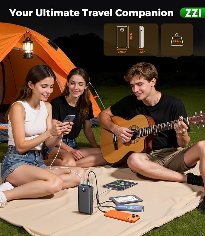 Portable Charger Power Bank, 60000mAh Battery Pack with 3 in 1 USB-C/iOS/Micro-USB Cable, 22.5W Fast Charging Portable Phone Charger, Travel Camping Essential Powerbank for iPhone 17/16 Samsung,Mint