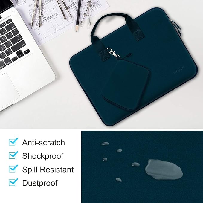 Hseok Laptop Sleeve 14 inch Case with Small Case, Compatible with MacBook Neo 14, MacBook Pro 14 M5/M4/M3/M2/M1, XPS 14 and Most 14 inch Notebooks, Neoprene Computer Handbag,B01L01