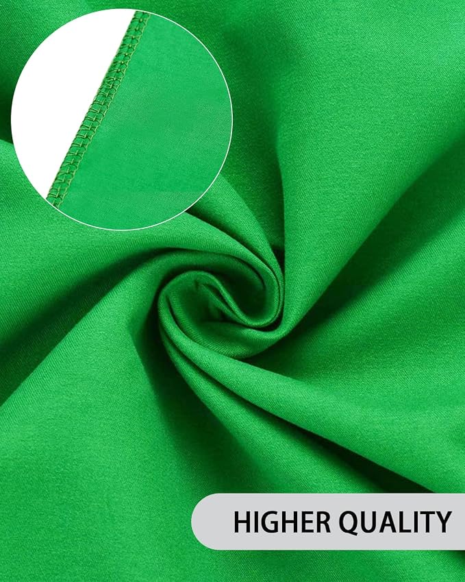 Green Screen Background for Photography, PULUZ Green Screen Sheet 3.3ft×6.6ft Background Kit Cloth Fabric Curtain with 4 Clamps Backdrop for Video Recording, Photoshoot and YouTube