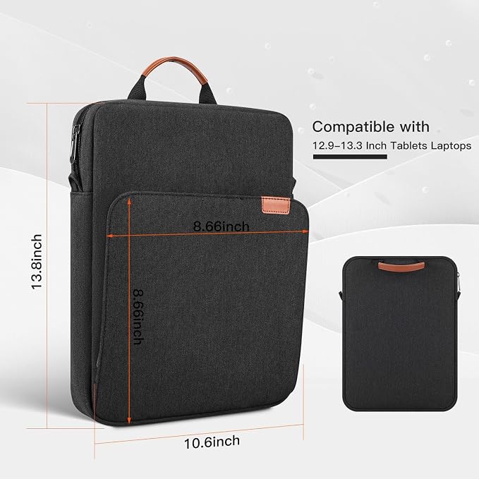 13-14 inch Laptop Carrying Case Bag for 2026 MacBook Pro 14 inch M5 M4 M3 A3427 A3426 A3434 A3112 A3401, 2026 MacBook Neo A18 Pro A3404, Water-Resitant Sleeve with Accessory Pocket, Space Grey