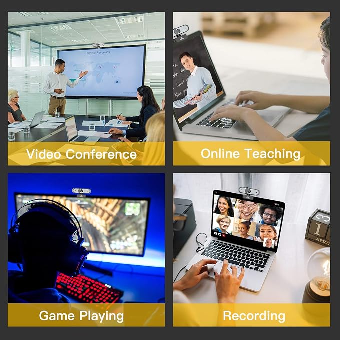 NexiGo N660P 1080P 60FPS Webcam with Software Control, Dual Microphone & Cover, Autofocus, HD USB Computer Web Camera, for OBS/Gaming/Zoom/Skype/FaceTime/Teams/Twitch (Renewed)