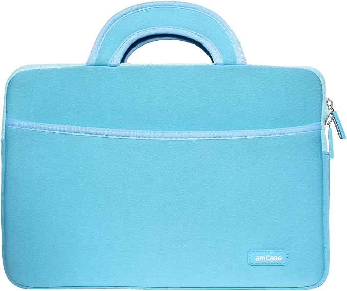 amCase for Chromebook Case-11.6 to 12 inch Neoprene Travel Sleeve with Handle-Turquoise
