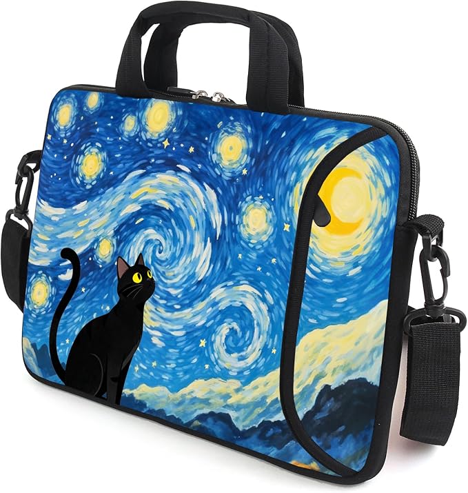 15" laptop sleeve laptop bag chromebook case adjustable shoulder strap with handle accessory pocket for men women (RYD-15-13)