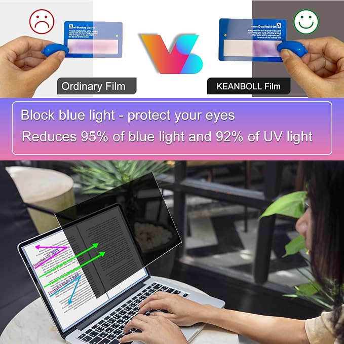 Magnetic Privacy Screen Protector for MacBook Air 13.6 / 13 Inch- Removable Anti-Glare Filter with Blue Light Reduction | Compatible with MacBook Air 13.6-inch (A3449 A3240 A3113 A2681-M2, M3, M4, M5)