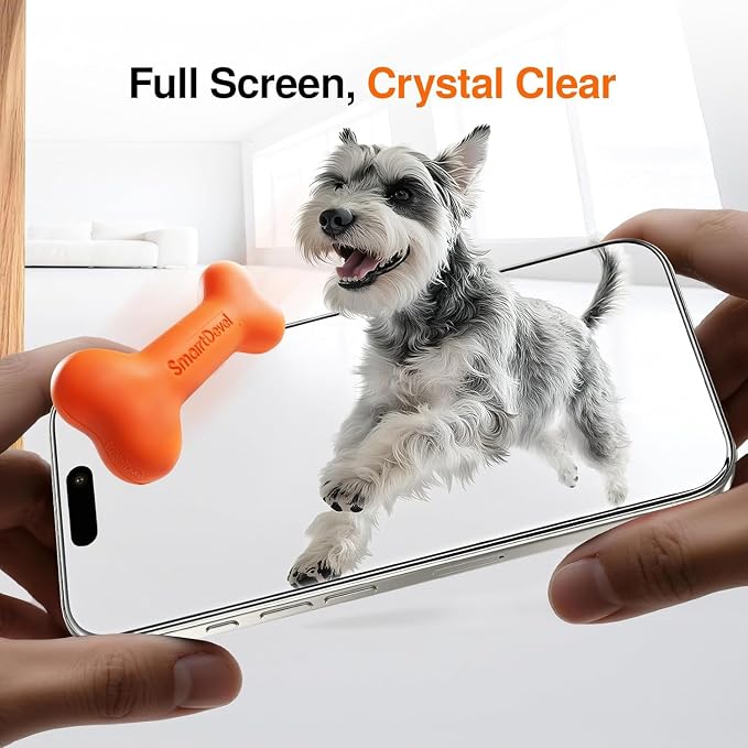 SMARTDEVIL (3 Pack) HD Clear Screen Protector for iPhone 16 Pro Max, Anti-Shatter 9H Tempered Glass, Anti-Fingerprint Coating, SmartPull Box Bubble-Free Easy Install, Face ID & Case-Friendly