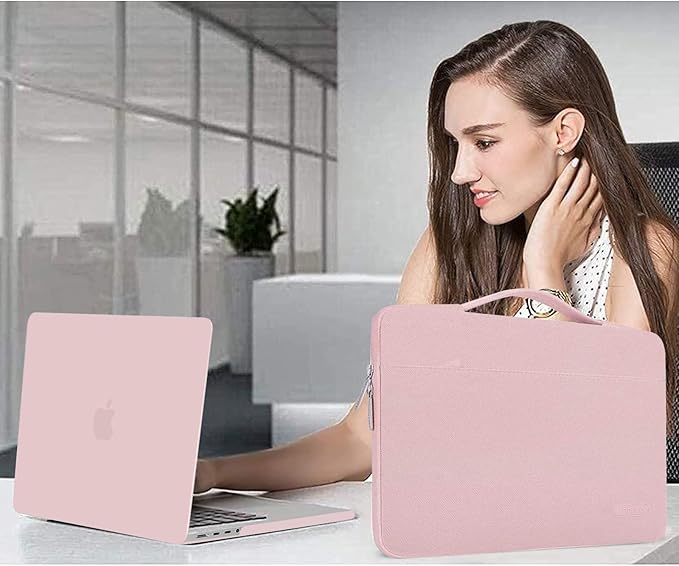 MOSISO Compatible with MacBook Pro 14 inch Case M5 2026 M4 M3 M2 M1 2025-2021 A3427 A3426 A3434 A3112 A3185 A3401 A2918 A2992 A2779 A2442, Case&Bag&Keyboard Skin&Webcam Cover&ScreenFilm, Rose Quartz