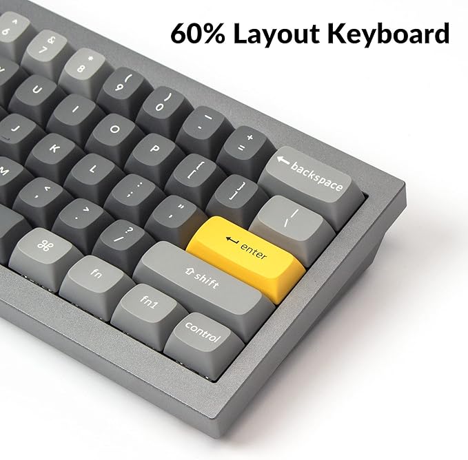 Keychron Q4 Wired Custom Mechanical Keyboard, QMK/VIA Programmable Macro, Full Aluminum, Hot-Swappable Gateron G Pro Red Switch, 60% Layout Double Gasket Compatible with Mac and Windows - Blue