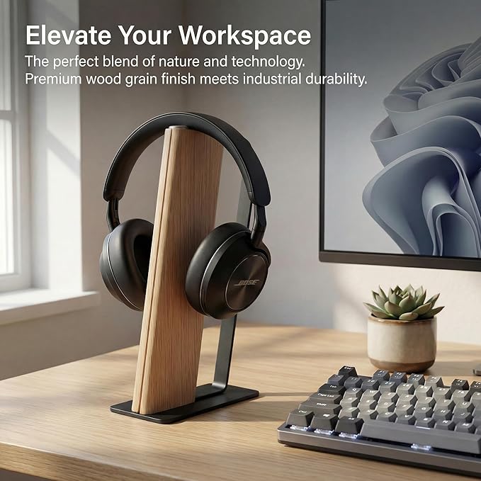 Headphone Stand for Desk, Weighted Base Headset Holder for AirPods Max Sony Bose Beats Sennheiser, Stable Gaming & Studio Earphone Rack, Light