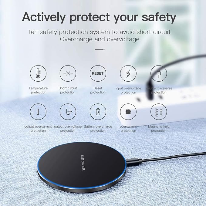 20W Fast Wireless Charger Pad,Wireless Phone Charging Station Compatible with iPhone 17 Pro/16/15/14/13/12/11/SE/X/AirPods,15W Fast Charge for Samsung Galaxy S26/S25/S24/S23/Note/Buds,Pixel