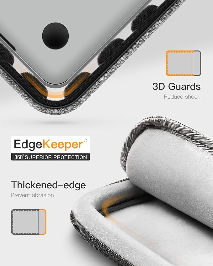 Inateck 360° Protective Laptop Bag with Accessory Bag, Compatible with 14-inch MacBook Pro/Max M5 M4 M3 M2 M1 2021-2025, Gray