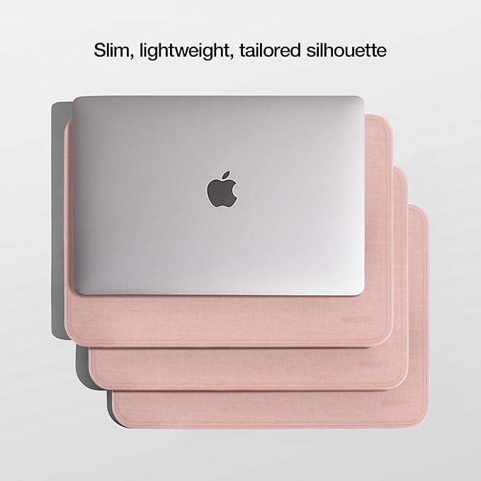 Incase ICON Sleeve with Woolenex - MacBook Air 13 inch Case - M5 2026, M4 2025, M3 M2 2024-2022 - Fitted MacBook Case, Laptop Sleeve, Hard Cover, Durable, Lightweight - Blush Pink
