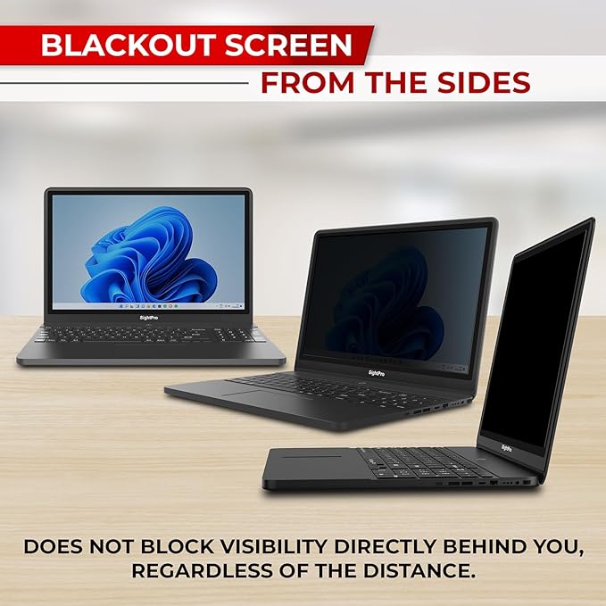 SightPro 14 Inch 16:9 Laptop Privacy Screen Filter - Privacy Shield and Anti-Glare Protector (Not Magnetic)
