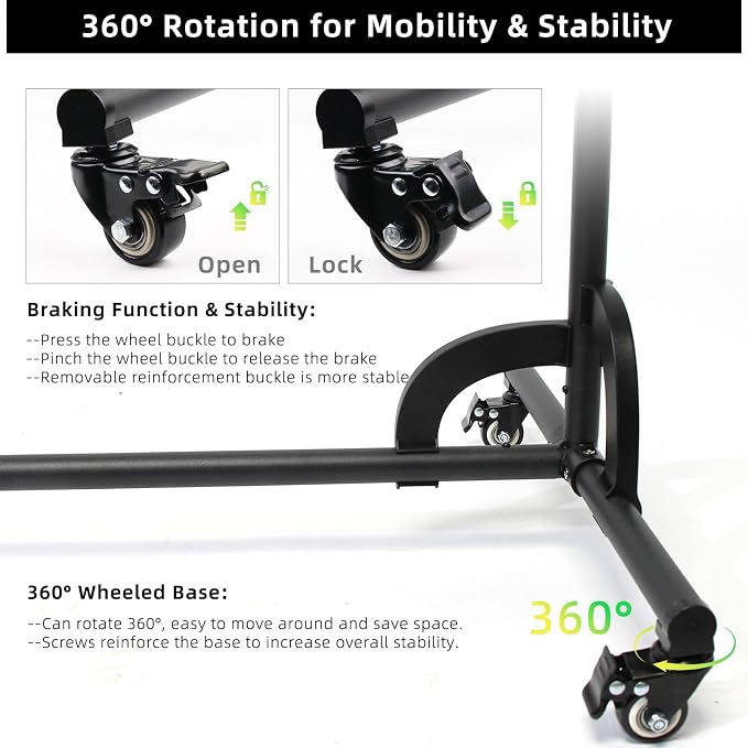 Lightdow 10x7ft Rolling Background Stand Kit with Green Screen Backdrop & Wheels & Portable Carrying Bag & Clamp & Gloves for Streaming/Studio Video Recording/Zoom Meeting/Party