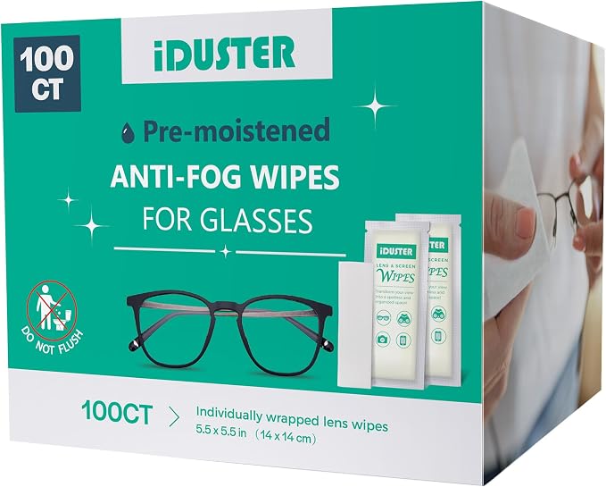 iDuster Screen Cleaner Wipes for Electronic Devices, Mobile Phone Screen Wipe, Electronic Cleaning Wipe Individually Wrapped, Pack of 100