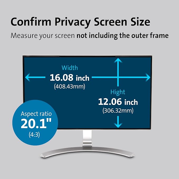 Kensington FP201 Privacy Screen for 20.1" Standard 4:3 Monitors (K52120WW)