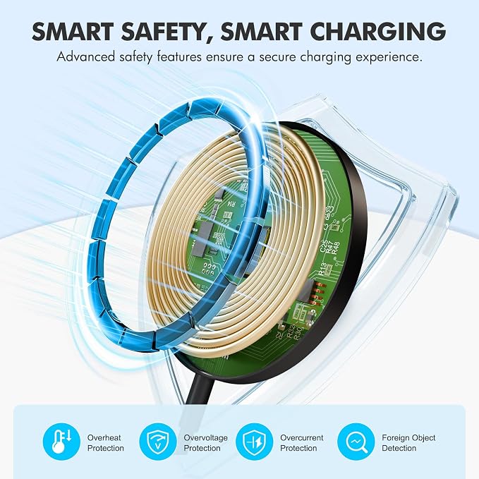 2-Pack 15W Magnetic Wireless Charger: Qi2 Fast Charging Pad for iPhone Air 17 16 15 14 13 12 Pro Max, Samsung Galaxy S26 S25, Google Pixel 10, AirPods-Slim Portable for Desk Bedside Travel-Black