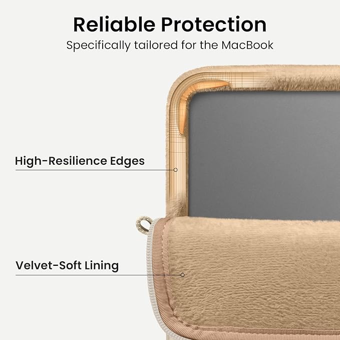 tomtoc 360 Protective Puffy Laptop Sleeve for 13-inch MacBook Air M5/A3449(2026)/M4/M3/M2 A3240 A3113, MacBook Neo A18 & MacBook Pro M2/M1, Quilted Soft Puffer Bag for 13-inch Surface Pro Copilot+PC