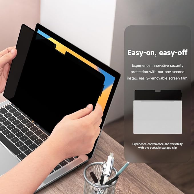 Yamaya Laptop Privacy Screen MacBook Pro 14 inch 2021~2023 (M1 Pro/M1 Max/M2 Pro / M2 Max A2779/A2442),Removable Computer Screen Privacy Shield for Mac 14Inch