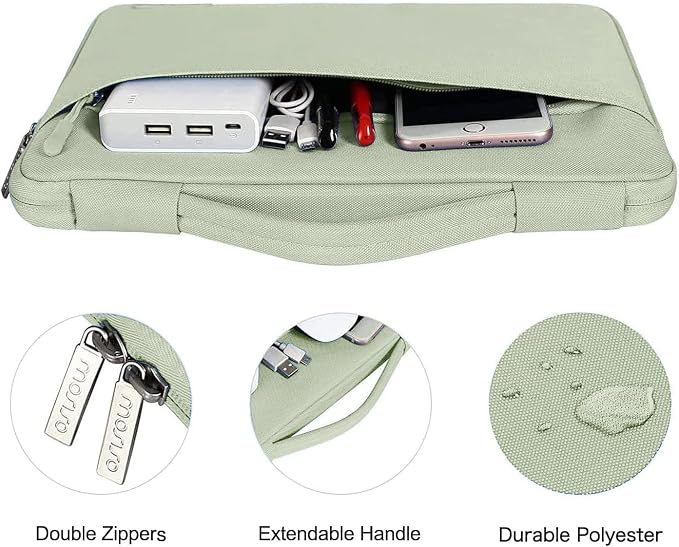MOSISO Compatible with MacBook Air 13 inch Case M5 2026 M4 2025 M3 M2 2024-2022 A3449 A3240 A3113 A2681,Hard Shell&Sleeve Bag&Keyboard Skin&Webcam Cover&ScreenFilm for MacBook Air 13.6, Sage Green
