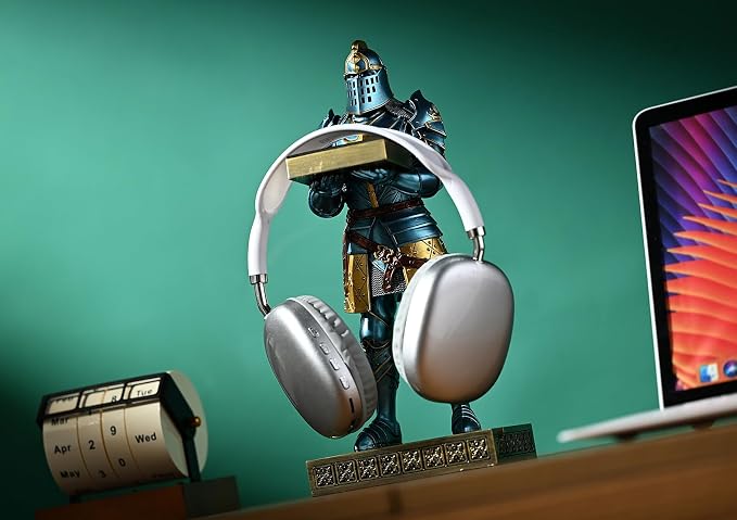 King's Guard Headphone Stand Watch Display Stand Jewelry Bracelet Necklace Holder Trays Towers Warrior Knight Mobile Phone Stand for Office & Home 12.20 Inch (Blue)