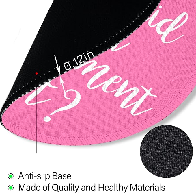 Funny Work Mouse Pad, Small Round Mouse Pads for Desk, Cute Mini Travel Mousepad for Wireless Computer Laptop, Office Desk Accessories, But Did You Document It, 8.6 x 8.6 inch