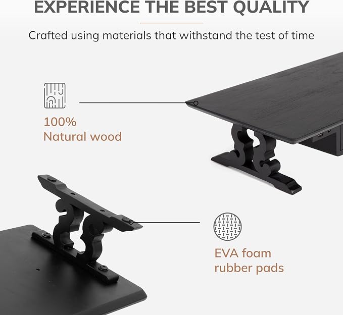 Anji Mountain Monitor Stand - Desktop Organizer & Laptop Riser, Ergonomic Monitor Riser, Space-Saving Monitor Stand for Desk, Durable Construction, Easy Assembly, Ideal for Home & Office