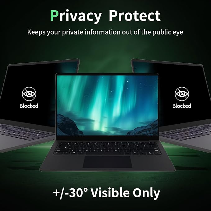 Laptop Privacy Screen 13.3 Inch-16:10 Aspect Ratio Anti-Glare Blue Light Film Computer Monitor Protector, Bubble-Free shield Removable 13in Filter for Lenovo HP Acer Asus Thinkpad Envy Xps