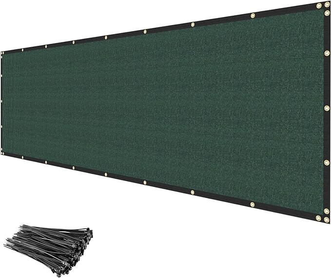 Privacy Fence Screen 6' x 60' Fencing Cover Heavy Duty Mesh Windscreen Cloth for Outdoor Garden Patio Backyard Chain Link Fence Green