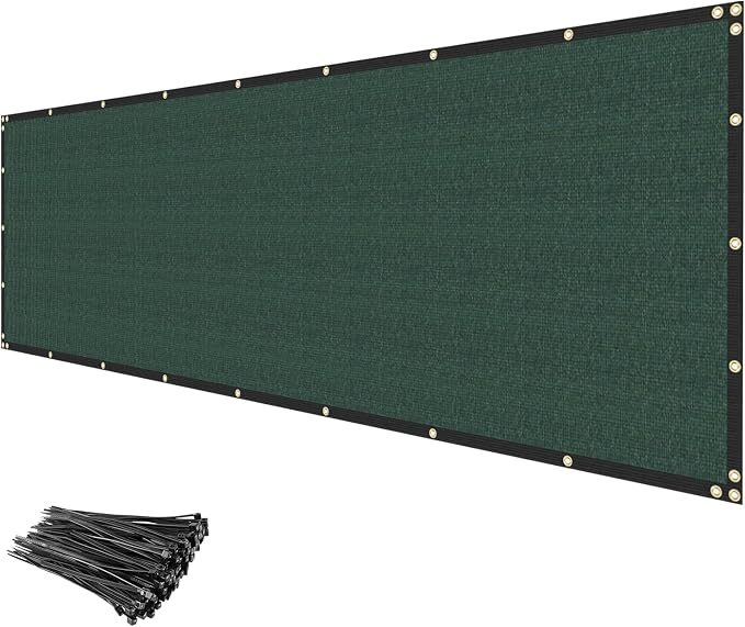 Privacy Fence Screen 6' x 168' Fencing Cover Heavy Duty Mesh Windscreen Cloth for Outdoor Garden Patio Backyard Chain Link Fence Green