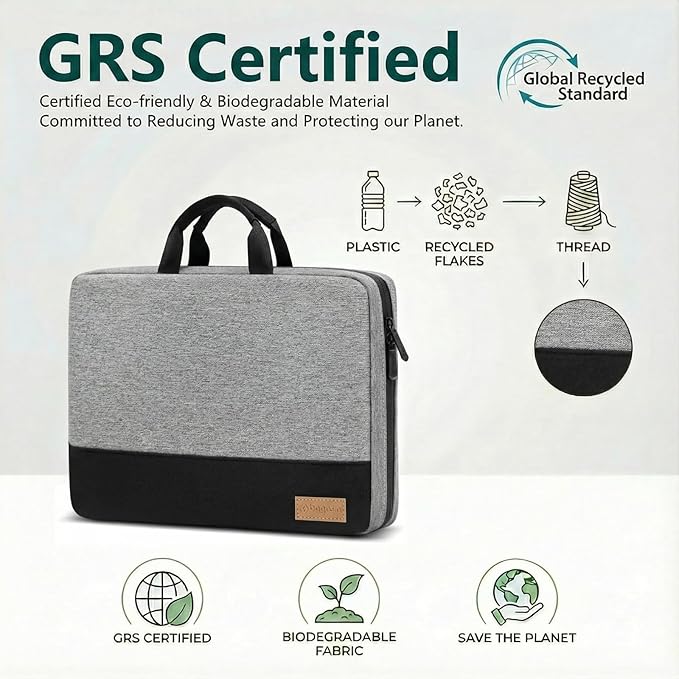 bagasin Laptop Sleeve Case 17 17.3 Inch, Slim Water Resistant TSA Laptop Cover with Handle Durable Protective Computer Carrying Case Compatible with HP Dell Lenovo Asus Notebooks