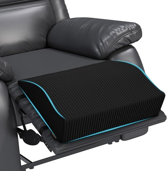 idee-home Recliner Leg Rest Cushion, Recliner Footrest Extender Pillow with Removable Corduroy Cover, Multi Purpose Ergonomic Foot Pillow Back & Lumbar Support Cushion for Bed Sofa Couch, Black