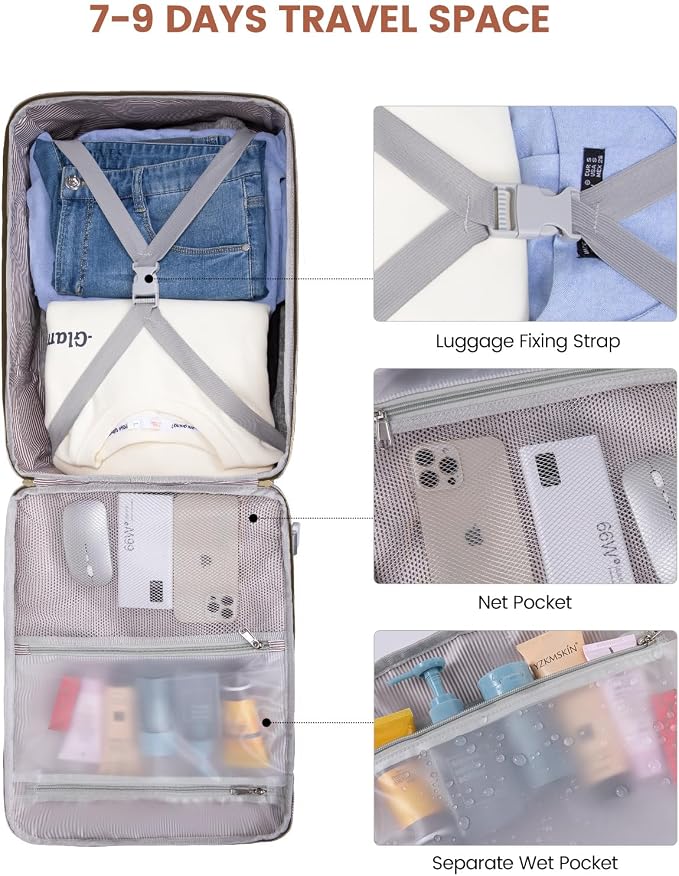 LOVEVOOK 50L Travel Backpack for Women & Men, Airline Approved Carry On Luggage with 3 Packing Cubes, TSA Overnight Bags, Waterproof Personal Item Bag, Weekender Essentials Backpacks fits 17" Laptop