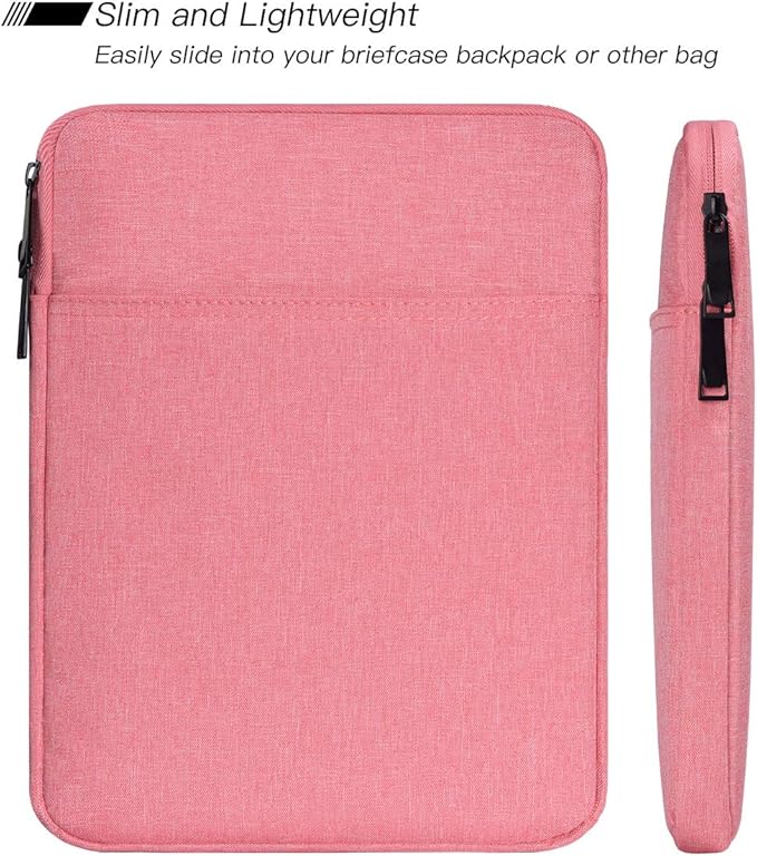 9-11 Inch Tablet Sleeve Case Bag for iPad 10.2, iPad 10th 10.9, iPad Pro 11 M5/Air 11 M3, iPad Air 5/4 10.9, Samsung Galaxy Tab A8 10.5, Fit Apple Smart Keyboard, Pink