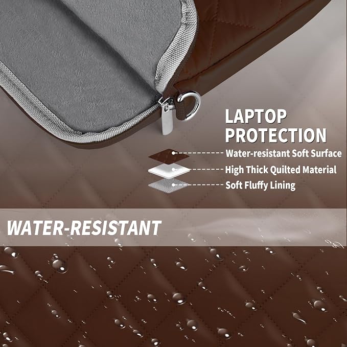 Puffy Quilted Laptop Sleeve with a Removable Shoulder Strap Compatible with MacBook Air 13 inch M2 A2681 M1 A2337 A2179 A1932 2023-2018/Pro 13 M2 M1 A2338 A2251 A2289 A2159 A1989 A1706 A1708