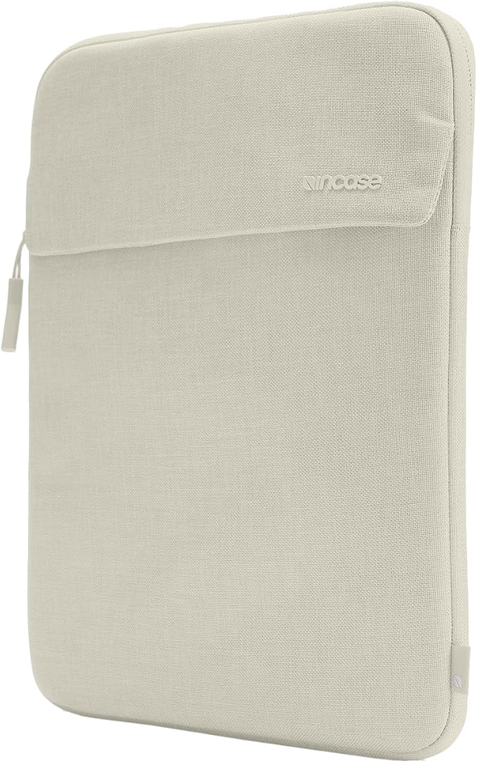 Incase Crosstown Sleeve with Woolenex - 13 Inch and 14 Inch Laptop and MacBook Sleeve – Vertical Orientation, Cushioned Protection, Durable Construction, External Slip Pocket - Limestone