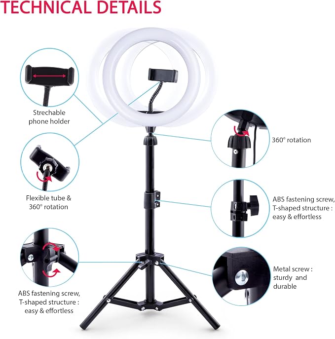 So DIY TikTok Instagram YouTube Ring Light with Green Screen and Phone Mount Tripod. Studio Creator Influencer Video Creator Kit