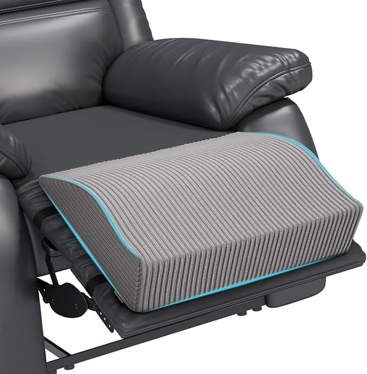 idee-home Recliner Leg Rest Cushion, Recliner Footrest Extender Pillow with Removable Corduroy Cover, Multi Purpose Ergonomic Foot Pillow Back & Lumbar Support Cushion for Bed Sofa Couch, Grey