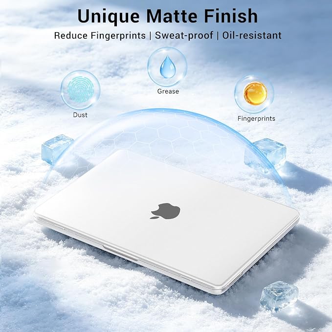 MOSISO Compatible with MacBook Neo Case 13 inch 2026 Release Model A3404 with A18 Pro Chip, 4 in 1 Kit Precision Fit Crack & Scratch Resistant Protective Hard Shell Case Cover, Frosted Clear