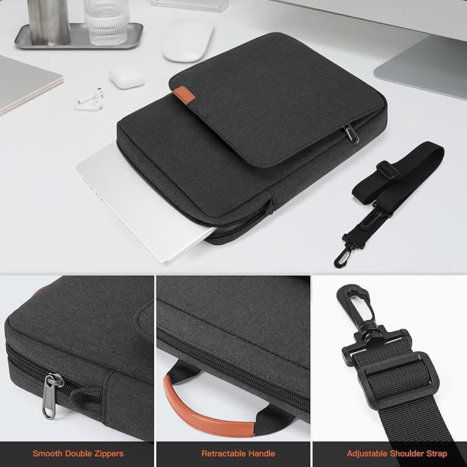13-14 inch Laptop Carrying Case Bag for 2026 MacBook Pro 14 inch M5 M4 M3 A3427 A3426 A3434 A3112 A3401, 2026 MacBook Neo A18 Pro A3404, Water-Resitant Sleeve with Accessory Pocket, Space Grey