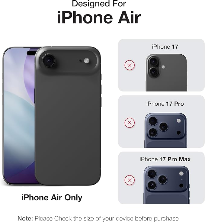 AMAZINGthing for iPhone 17 Air [Titan Filter 7 - Full Glass] Screen Protector, Ultra Clear, 9H Tempered Glass, Full Coverage, Case‑Friendly, Oleophobic, Alignement Frame, 2 Pack