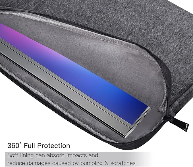 16.1 Inch Monitor Case Portable Carrying Bag Compatible with 16" ASUS ZenScreen/ViewSonic/Enzion Veout Portable Monitors, Space Grey